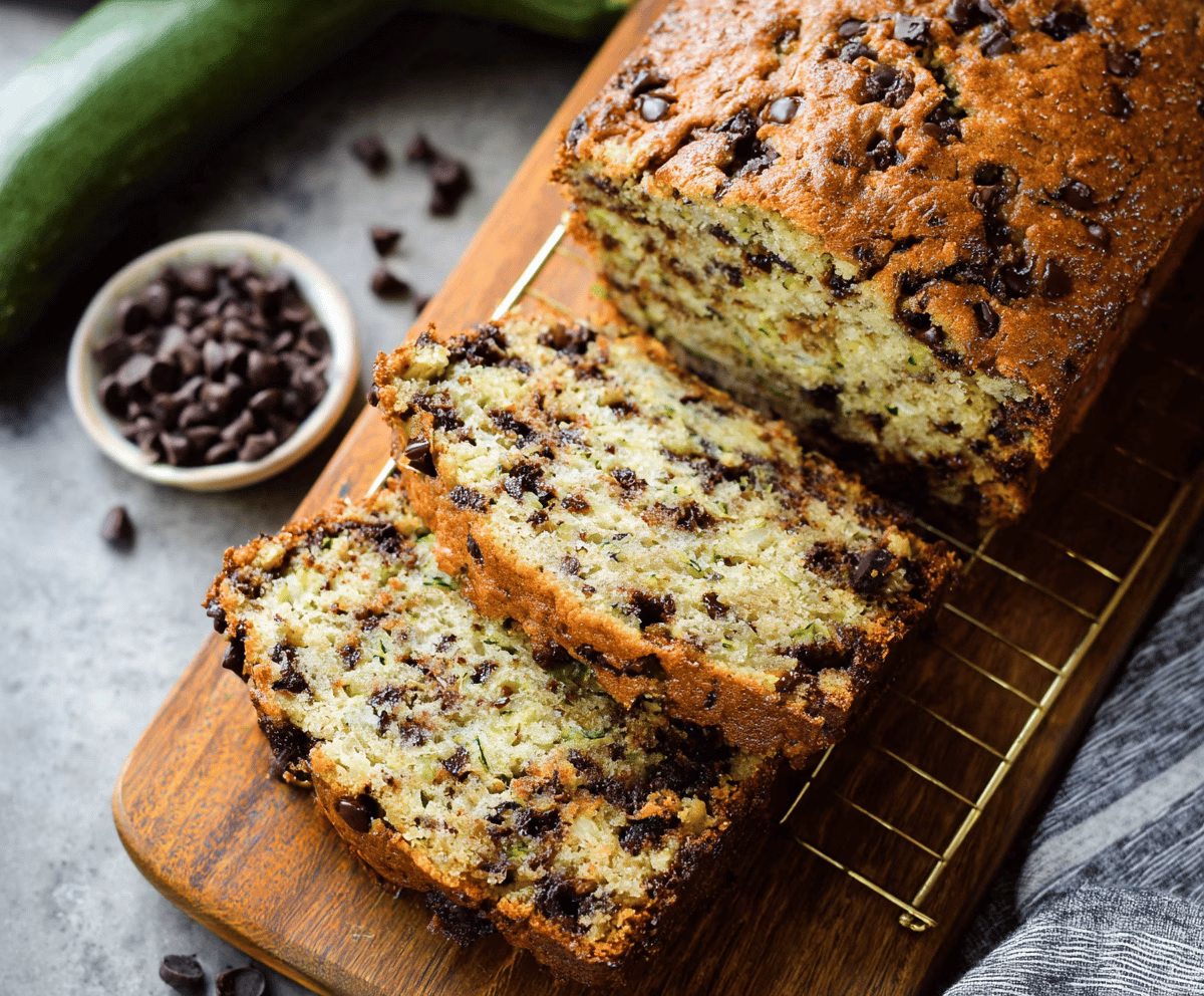 Moist Chocolate Chip Zucchini Banana Bread Recipe
