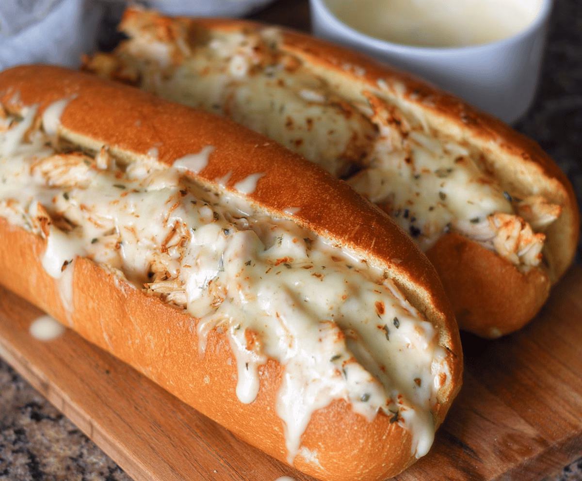 Easy White BBQ Chicken Subs Recipe